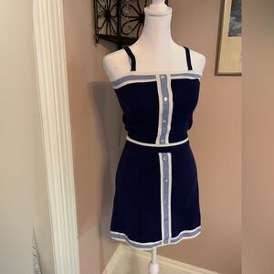 Freshman 1996 XS Striped Mini skirt and top set cute comfy collegiate